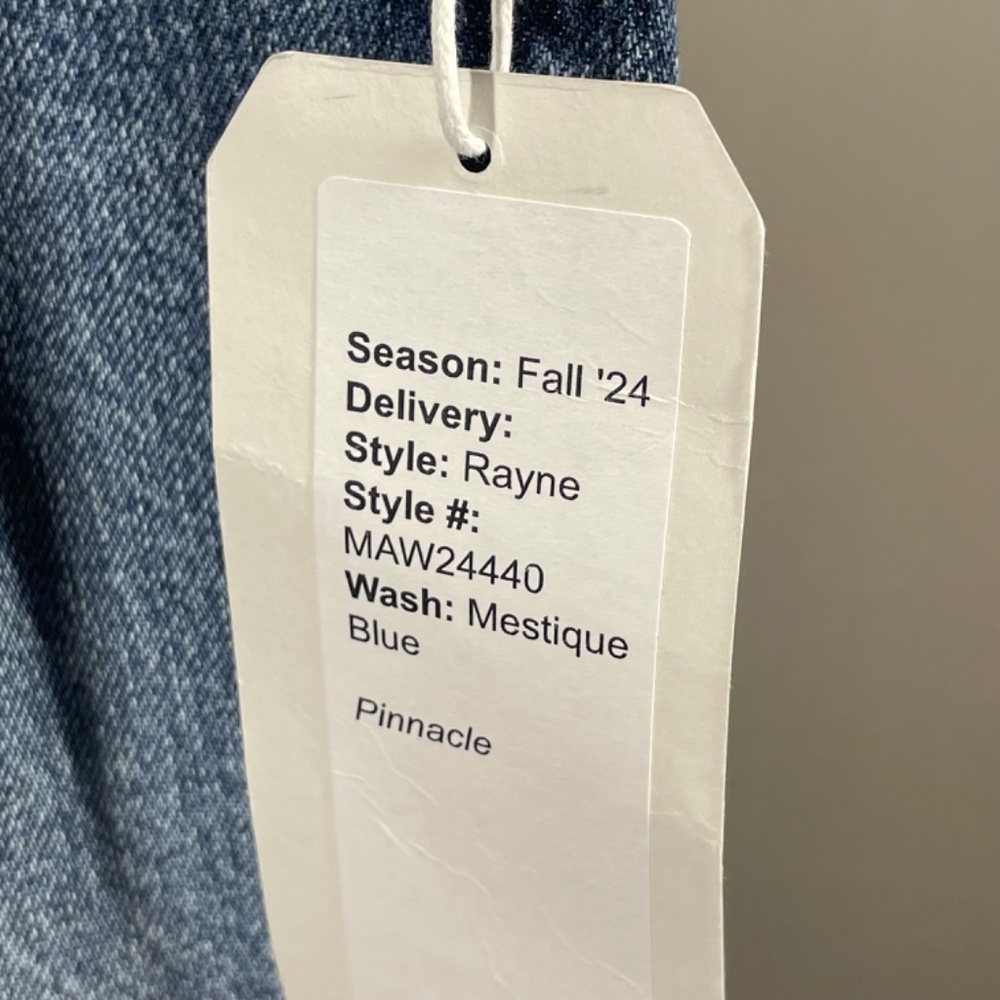 NEW Modern American Jeans Womens 26 blue denim Rayne straight leg pull on boho - Picture 6 of 10